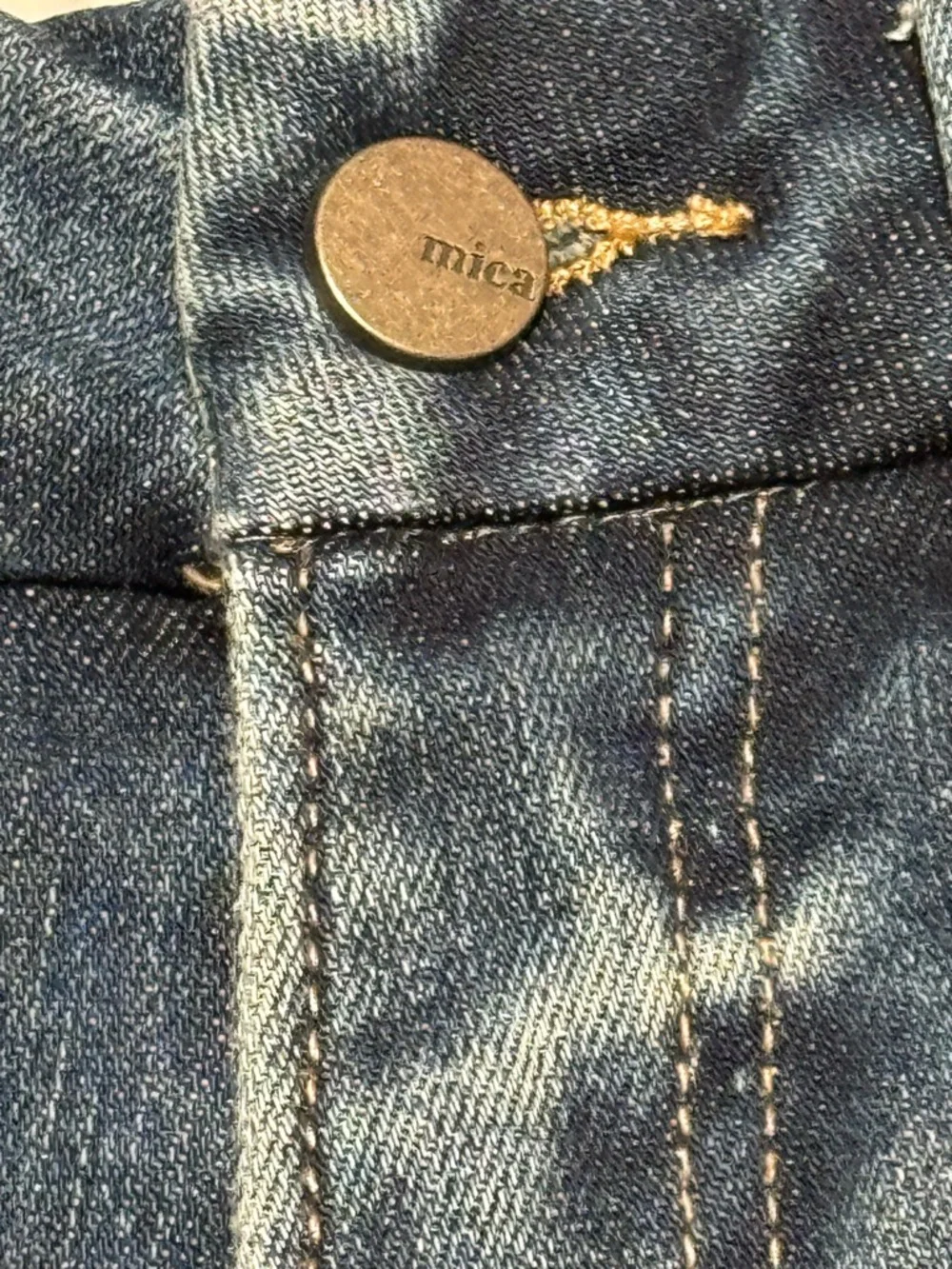 Mica High-waisted Blue Wide-Leg Flare Distressed Boho Jeans Women’s Size 25 - Picture 4 of 14
